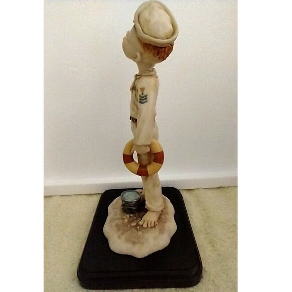 Figurine Boy Sailor Beachcombers Int'l 1999 Whimsical Vintage Resin Statue Art - Picture 9 of 15